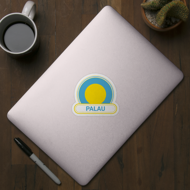 Palau Country Badge - Palau Flag by Yesteeyear